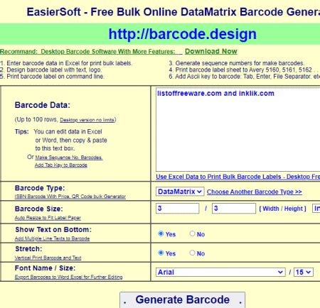 Image result for Data Matrix Barcode Text Generator