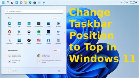 Afbeeldingsresultaten voor Change Taskbar Position Windows 11