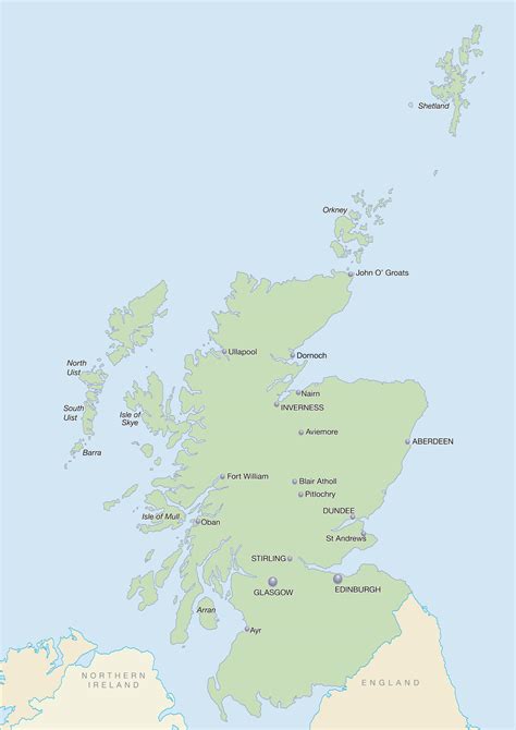Afbeeldingsresultaten voor Simple Map of Scotland