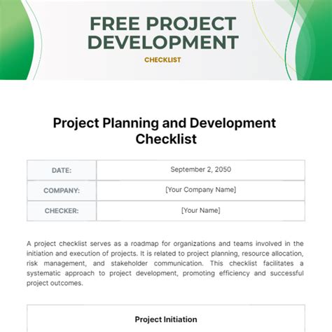 Image result for Free Project Management Checklist Template