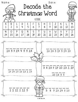 Image result for Holiday Decoder Printable