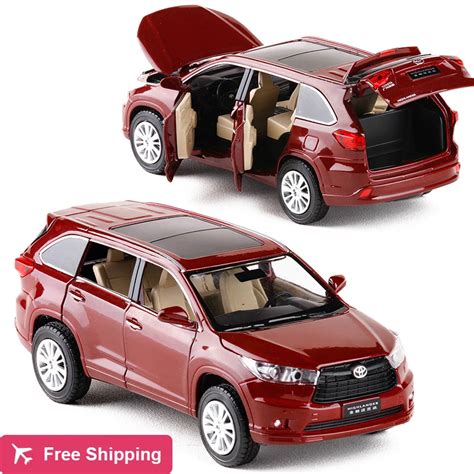 New 1:32 TOYOTA Highlander Alloy Diecast SUV Car Model Toys For Kids ...