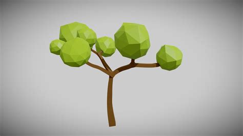 blender low Poly trees に対する画像結果