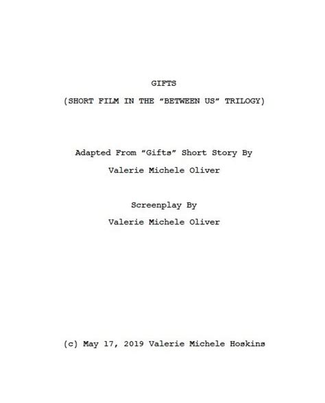 Image result for Movie Script Cover Page