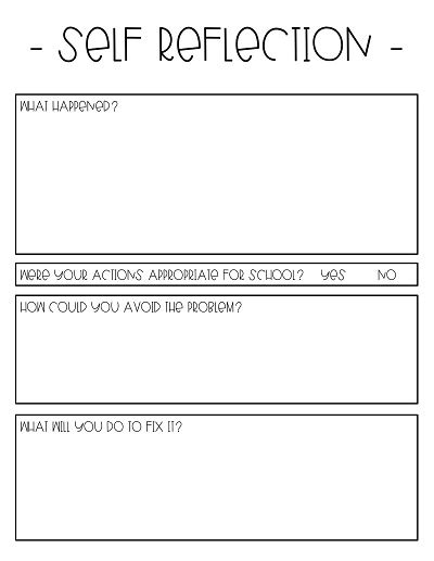 Behavior Reflection Sheet に対する画像結果