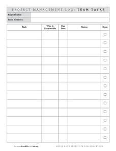 Image result for Project Management Fun Worksheet for Students