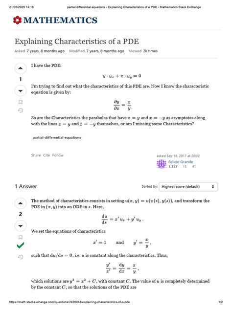 Image result for PDE Characteristic Method