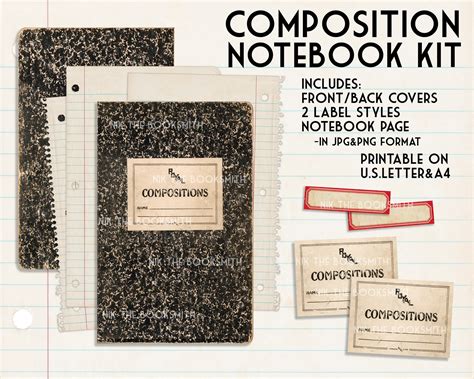 Image result for Composition Notebook Printable