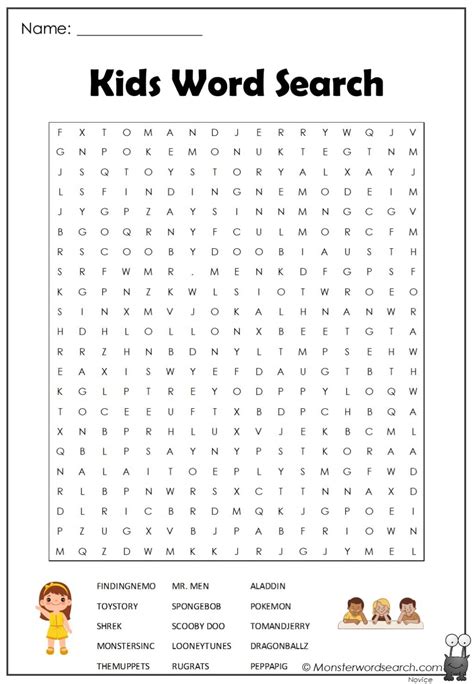 Image result for Child Word Search