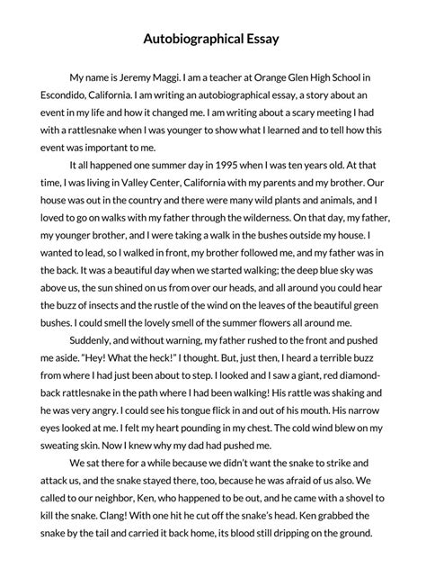 Toradh íomhá ar Personal Life Story Examples