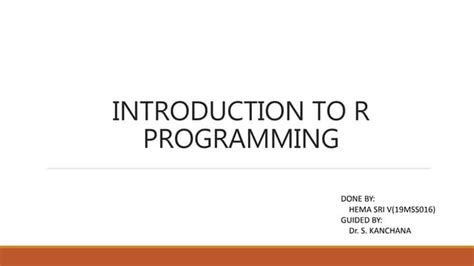 Image result for Introduction to R Programming Language