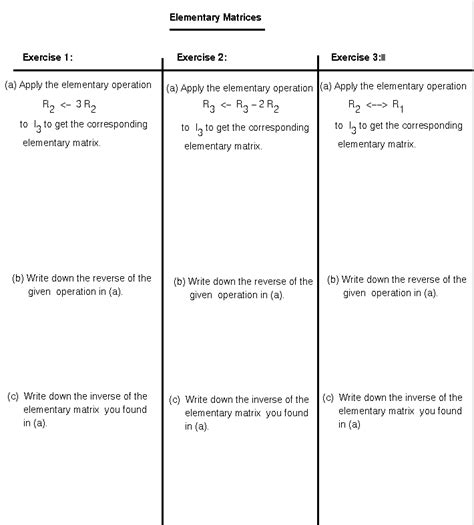Afbeeldingsresultaten voor Linear Matrix Exercise