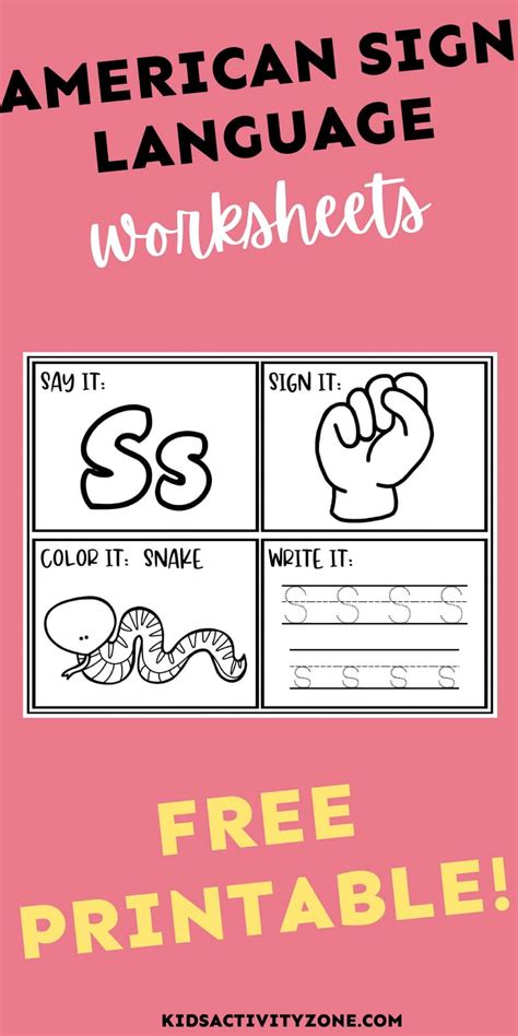 Sign Language Worksheets に対する画像結果