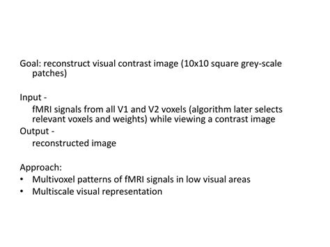 Decoding Visual Representation に対する画像結果