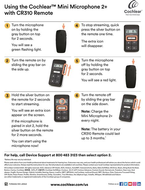 Toradh íomhá ar Cochlear Mini Mic 2 Manual