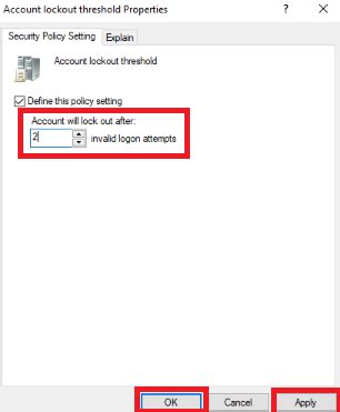Step Account Policy Setting に対する画像結果