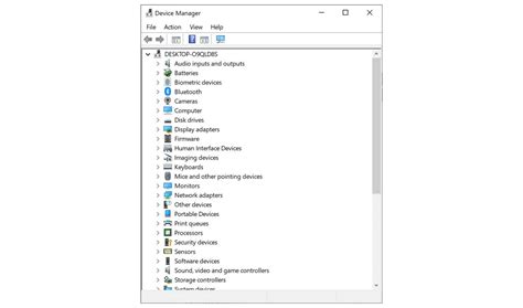 Device Manager System Devices に対する画像結果