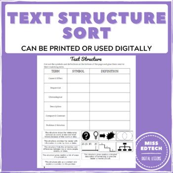 Image result for Text Structure Sort Cards