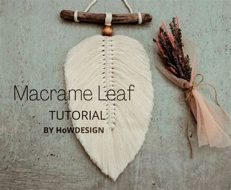 Toradh íomhá ar Macrame Leaf Tutorial Printable Instructions