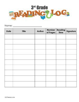 Afbeeldingsresultaten voor Elementary Reading Logs