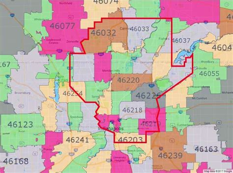 Image result for 46222 Zip Code Map