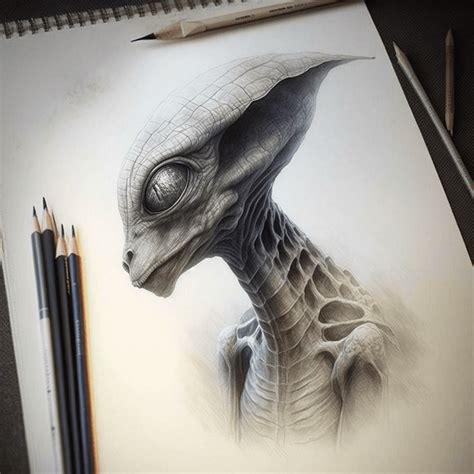 Image result for Alien Drawing On Scratch Paper