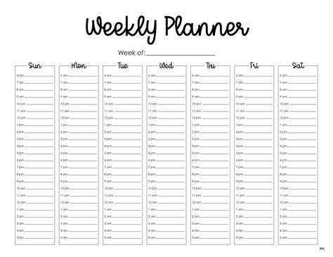 Image result for Weekly Planner Format