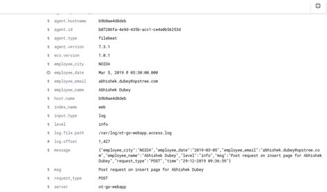 Jason Format. Log Example に対する画像結果