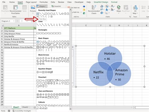 How to Make a Venn Diagram in Excel に対する画像結果