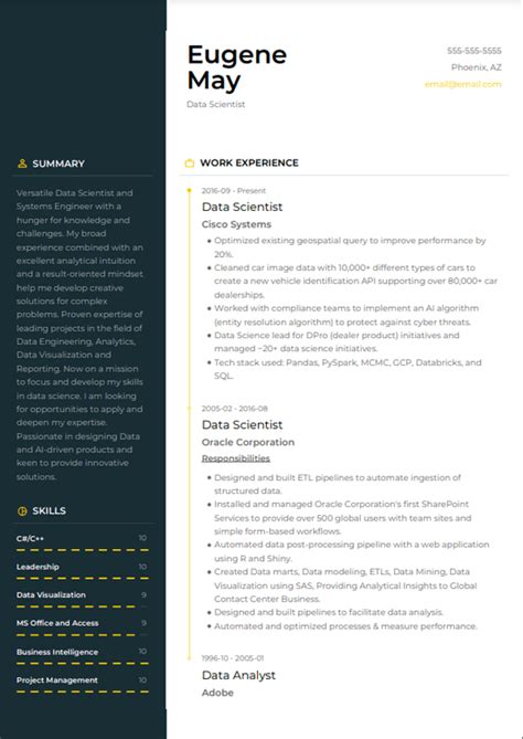 Image result for Java Data Scientist Developer Resume