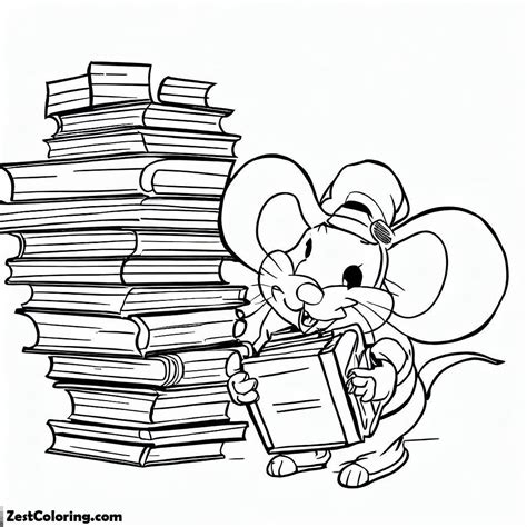 Library Mouse Coloring Page に対する画像結果
