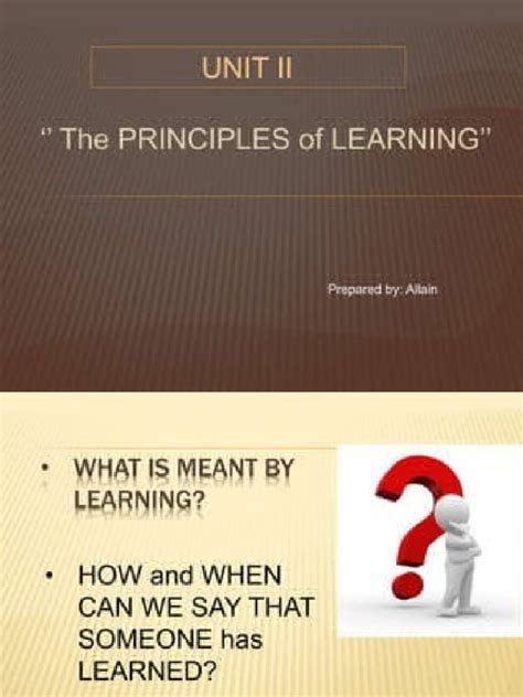 Toradh íomhá ar Principles of Learning PDF