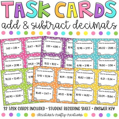 Image result for Adding and Subtracting Task Cards