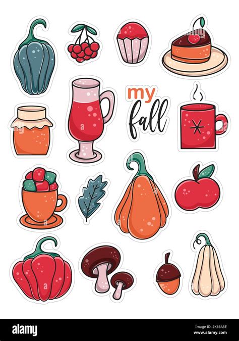 Toradh íomhá ar Fall Stickers in a Line