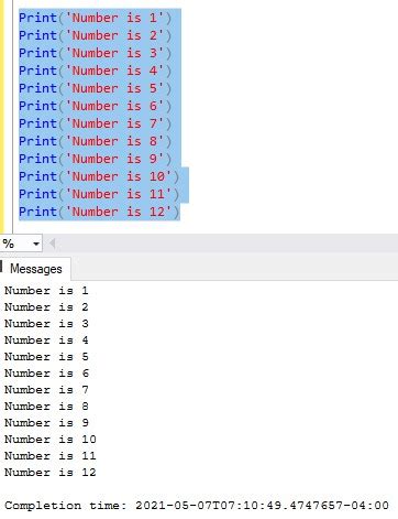 Image result for SQL Print Loop