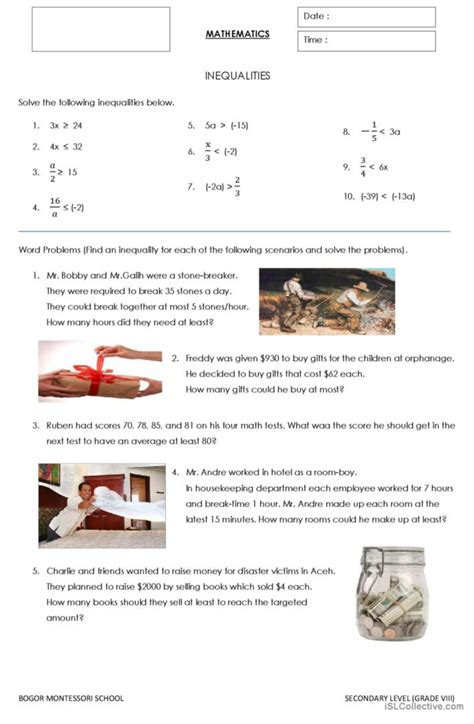 Image result for Inequalities Problems Examples