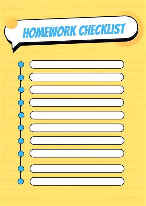 Image result for Homework Sign Checklist