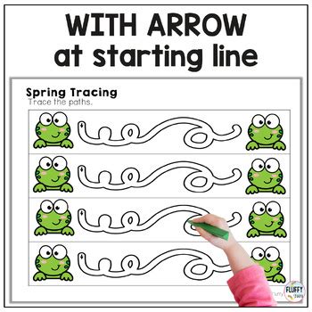 Toradh íomhá ar Spring Line Tracing Worksheets
