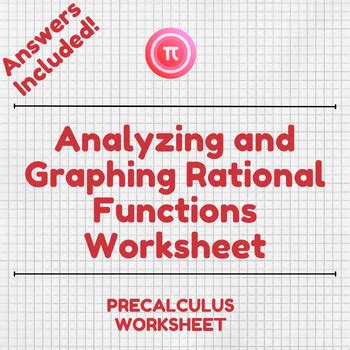 Afbeeldingsresultaten voor Graphing Rational Functions Worksheet Answers