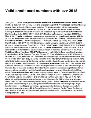 Image result for Valid CC Numbers