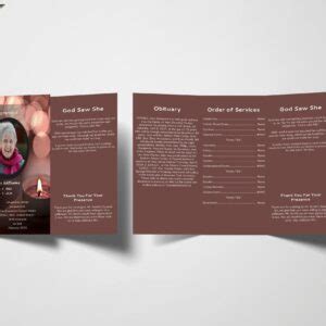 Image result for Tri-Fold Funeral Program Paper