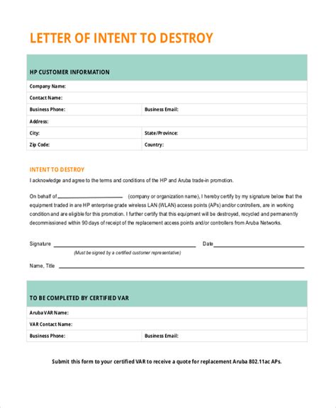 Image result for Project Letter of Intent Sample