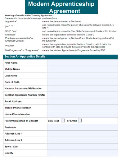 Image result for Apprenticeship Contract Example