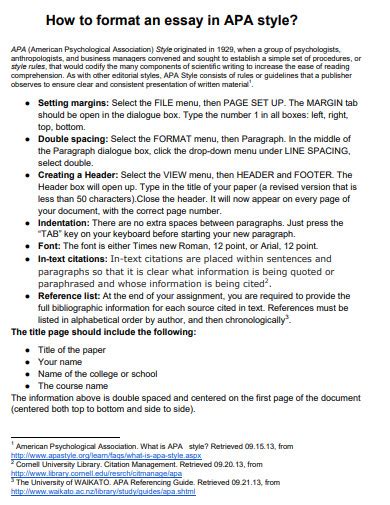 APA Format College Essay Examples に対する画像結果