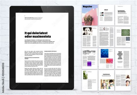 Design and Visual Culture Digital Magazine Layout Stock Template ...