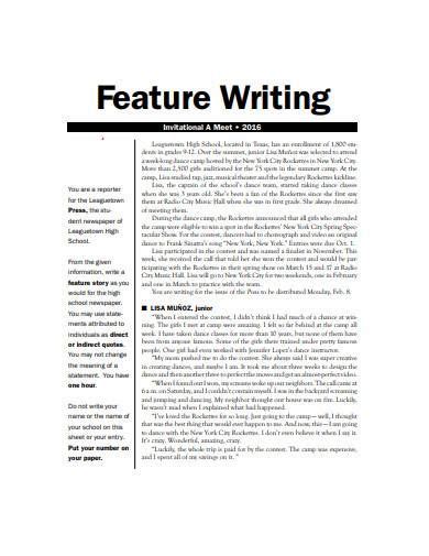 Image result for Sample Topic for Feature Writing