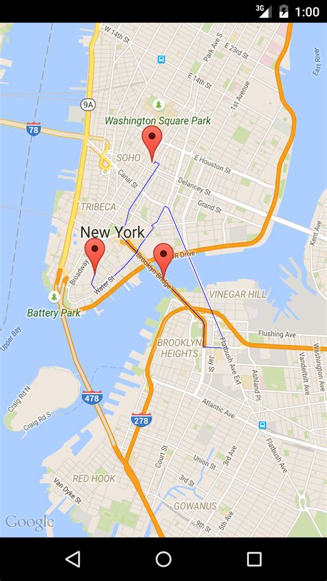 Toradh íomhá ar Direction API in Google Map Android