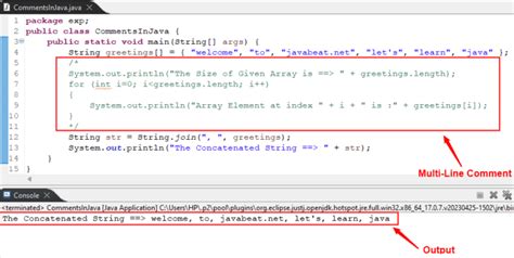 Multi-Line Comment in Java に対する画像結果