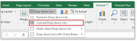 Toradh íomhá ar Excel Drop Down Menu Color-Coded