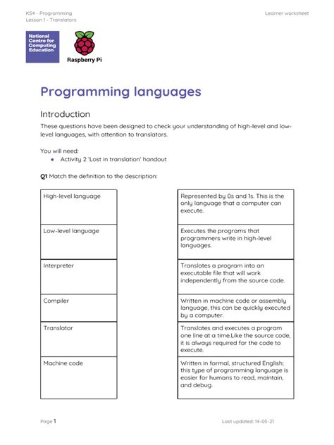 Image result for Computer Programming Worksheet